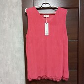 Розпродаж!!! Брендовая новая красивая блуза-жатка с ажурным низом р.20-24.