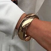 Браслет манжет, жорсткий, дзеркальний