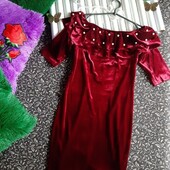 Новое платье велюр хорошего качества