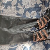 Vera Cuoio 38.5 шкіряні ботфорти чулочки