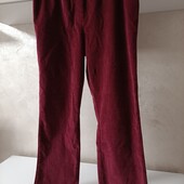 Бавовняні брюки в кольорі марсала р.12