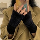 Мітенки рукавиці без пальців кольор чорний ,бежевий, рожевий