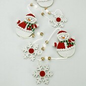 Новорічний декор підвіска сніговики та сніжки melinera. з фетру