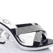 Новинка!!! Женские Шлепанцы на каблуке. высота каблука 9 см.