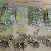 Сніжинки і намистини, паєтки 700шт