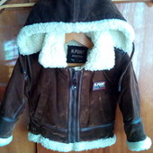 Бренд. теплюща штучна .дубльонка модель - пілот 6-12 міс. Ідеал. стан.