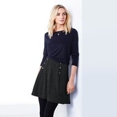 Стильная джерси юбка с железными пуговицами Тchibo(Германия), р.: 42/46 (36/38 евро,