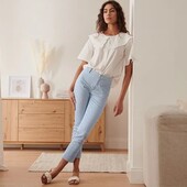 Стрейч штани в смужку 64% бавовна від Tchibo (німеччина) розмір 38 евро=44