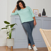 ♕ Якісні штани стрейч, синій дим від Tchibo, розмір наш 48-50(40 євро)нюанс