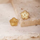 Сережки нержавіюча сталь клевер, конюшина