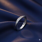 Срібна каблучка з фіанітами 19,5 розмір