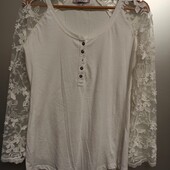 Блузка комбинированная