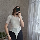 Прекрасне, базове боді, об'ємні рукавички, сіточка ✨