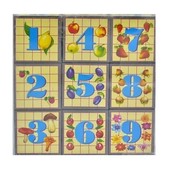 Кубики Гамма Цифры на кубиках набор из 9 кубиков в полиэтиленовой упаковке