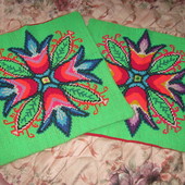 Наволочка с вышивкой для диванной подушки новая