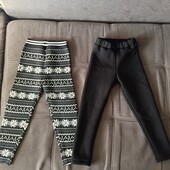 Теплые лосины на девочку 3-4,5 года