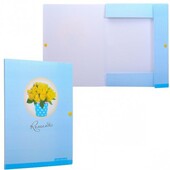 Папка на кнопці А4 об'ємна .