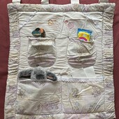 Зручний органайзер-кишення на 4 кишені на дитяче ліжечко на липучках