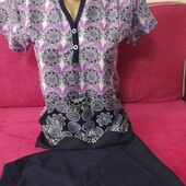 Распродажа! Пижама футболка с бриджами Узбекистан р.40-42