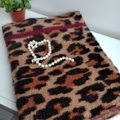 Шикарний великий фірмовий шарф- альпака леопард Zara 220Х45см.