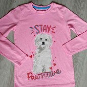 Dunnes stores брендовый пижамный комплект реглан хлопок + штаны велюр на рост 140 см