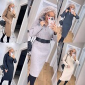 Теплое платье -поло / качество люкс