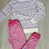 Dunnes stores + rock & rags брендовый флисовый пижамный комплект размер евро 36/38