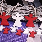 12 шт. Деревянные декоративные ангелочки. Германия