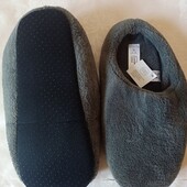 Домашні м'які капці livarno 44-45 (маломірні). темно-сірі тапочки мужские 1630