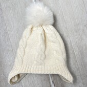 Primark.Шапочка на флісовій підкладці для дівчинки 6/12 місяців