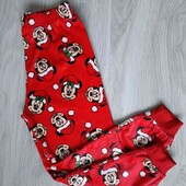 Disney брендовые велюровые штанишки принт Микки на рост 116/ 122 см