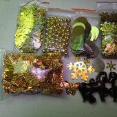 Сніжинки і намистини, паєтки 750шт