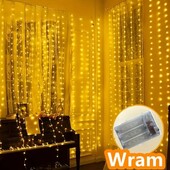 ❣️ На батарейках ❣️Світлодіодна гірлянда-завіса 200 led 3x2 м з пультом колір теплий