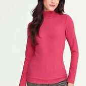 Esmara брендовый новый трикотажный гольф рубчик цвет коралловый размер евро 34/36