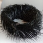 Шикарный меховой стильный интересный шарф-снуд 40Х2Х18см.