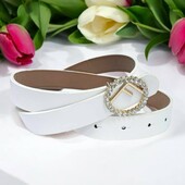 жiночий пасок "гвоздик" 2,5см (еко-шкіра)