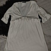 Boohoo uk12 світлий беж сукня з рюшами, рубчик!