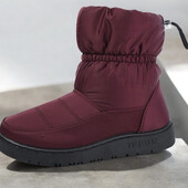 Теплые зимние дутики сапоги! 37-42р бордовые