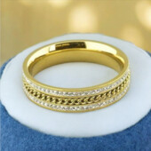 Каблучка 'Xuping' Фіаніт (Позолота 18к (лимонна))