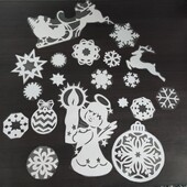 Заламіновані витинанки для вікон.Створіть святковий затишок у вашій оселі