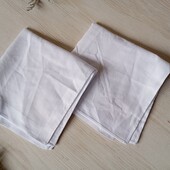 2шт. Якісна носова хустинка біла 30*30 см