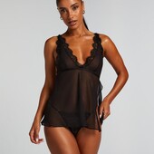 Арт.221 пеньюар шифоновий із приватної колекціїї hunkemoller євро розмір XS.