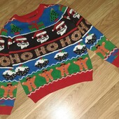 Детский Новогодний Рождественский свитер на 9-10 лет рост 134