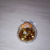 Новорічна куля Next з паєтками зірочками всередині брак