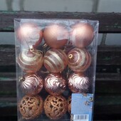 Набор новогодних шаров 6 см 12 шт,цвет салатовый