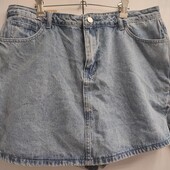 Джинсові шортики-спідничка з біркою