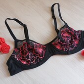Чорно-рожевий бюстгальтер сіточка з мереживом primark