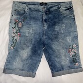 Шорти джинсові з вишивкою батал