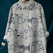 Шикарна, нова сорочка з собачками, розмір xxl