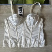 Атласный корсетный топ в бельевом стиле